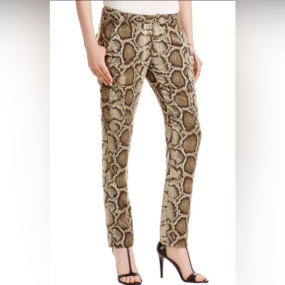 481. MK Michael Kors Python-Print Cargo Pants‎ - image 2